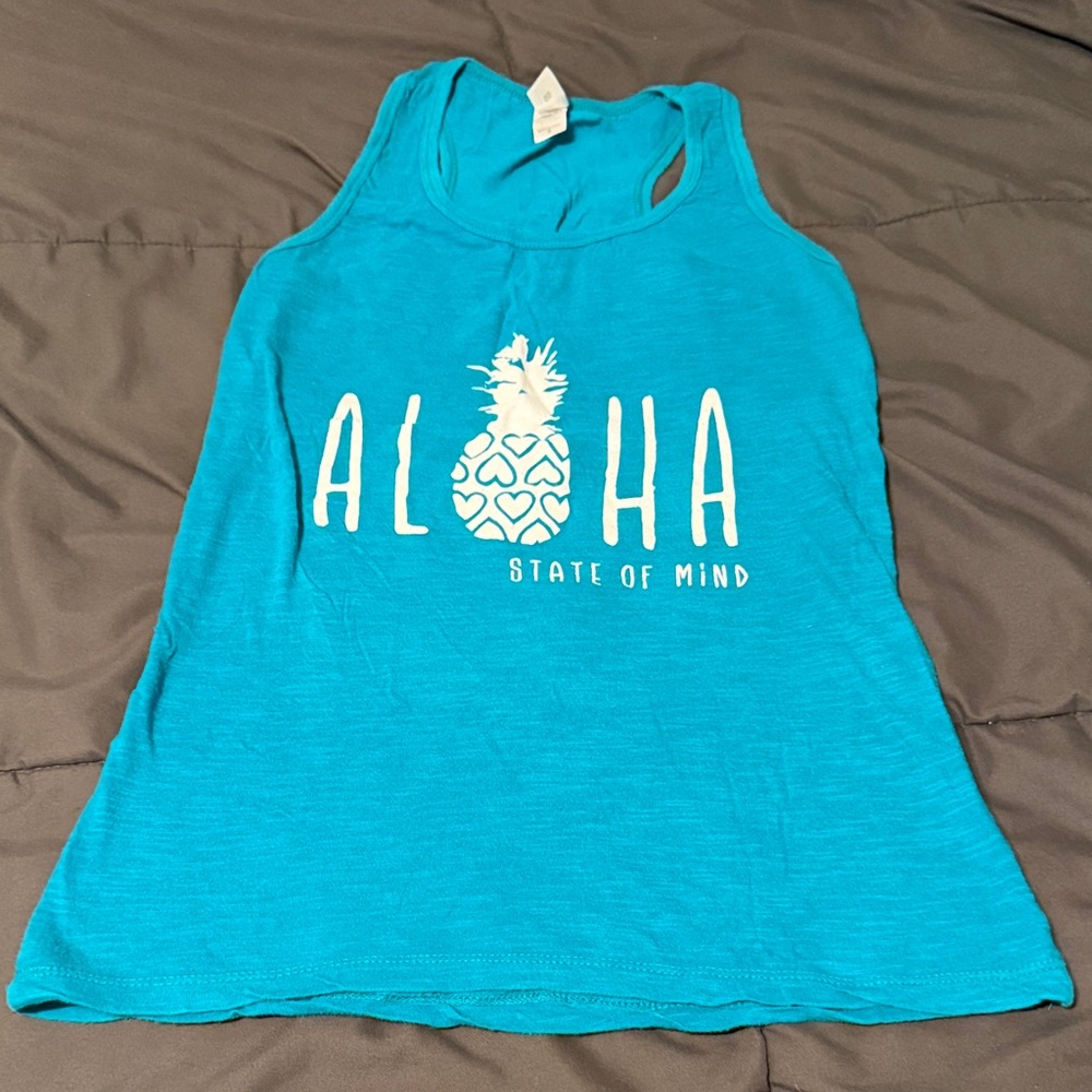 Aloha State of Mind Women's Teal Tank Top
